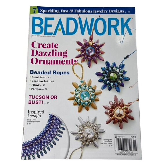 Beadwork Magazine Jewelry Crafting Book December 2019 January 2020 u Issue 1  Vo - Picture 1 of 7